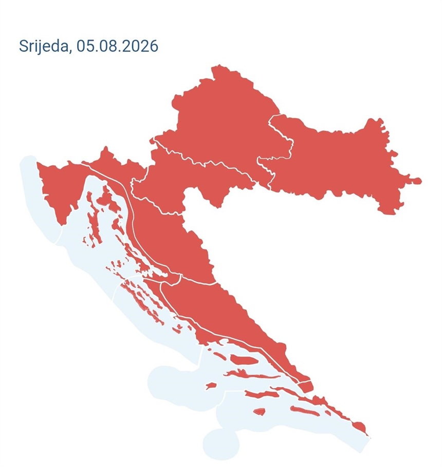 DHMZ izdao crveni alarm: Ekstremne vrućine danas i sutra