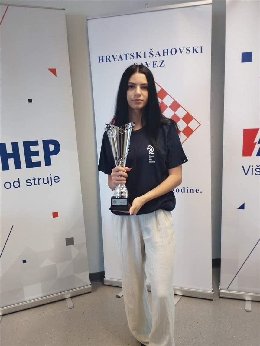 Eva Maltašić osvojila broncu na juniorskom prvenstvu Hrvatske u šahu, zapaženi nastupi i ostalih Vukovaraca