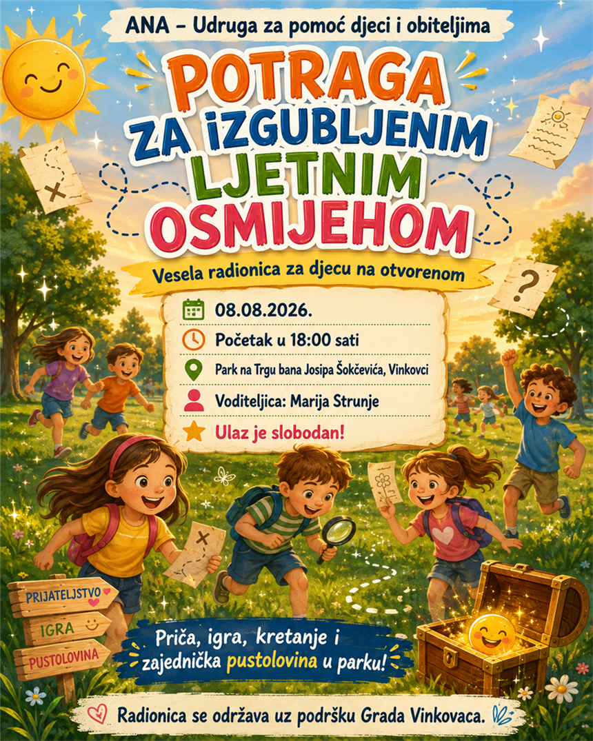 U Vinkovcima radionica „Potraga za izgubljenim ljetnim osmijehom“