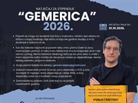 Objavljen peti natječaj za stipendiju „Gemerica“
