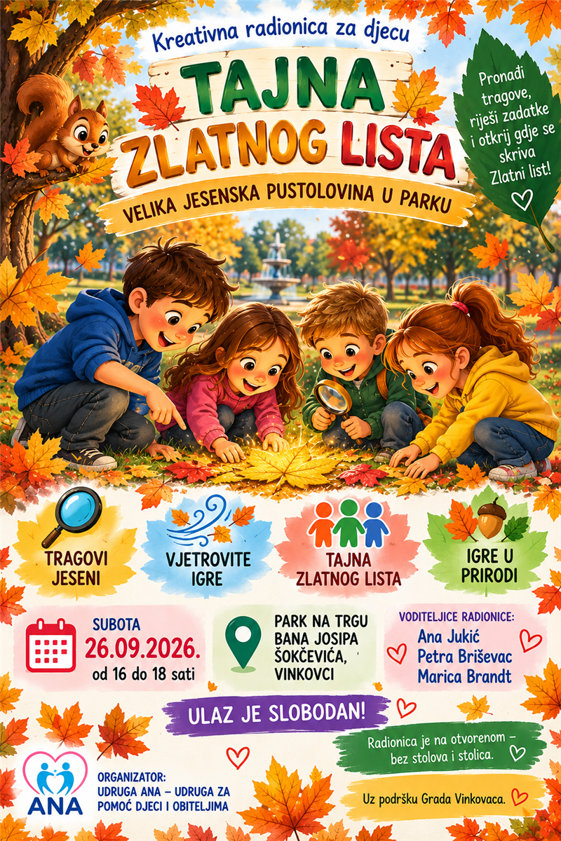 „Tajna Zlatnog lista“ stiže u Vinkovce