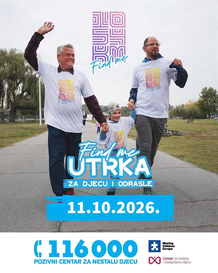 U Osijeku utrka Find Me: 1054 kilometra za nestalu djecu