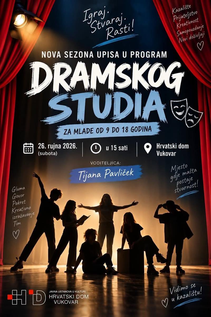 Dramski studio Hrvatskog doma Vukovar: zadnji poziv za mlade glumce prije nove predstave