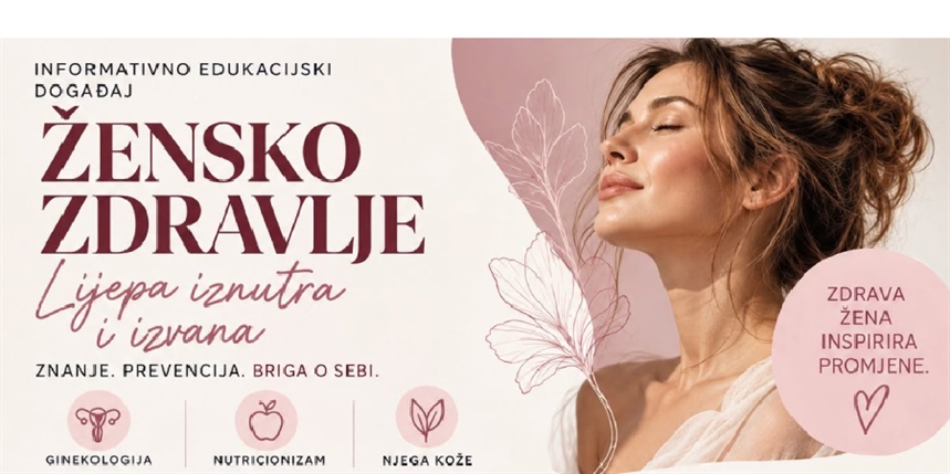 Najavljujemo informativno-edukativni događaj u Vukovaru koji povezuje ginekologiju, nutricionizam i stručnu njegu kože
