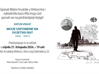 Promocija knjige: Moje uspomene na Svjetski rat