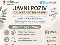 Društvo „Hrvatska žena” Vinkovci poziva na besplatne edukacije o skrbi...